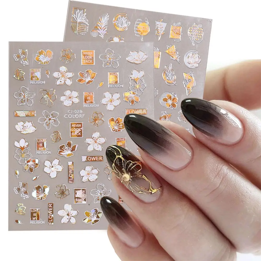 3D Laser Abstract Flowers Leaf Adhesive Nails Art Stickers Holographic Gold White Sparkly Design Decals Manicure Decorations
3D Laser Abstract Flowers Leaf Adhesive Nails Art Stickers Holographic Gold White Sparkly Design Decals Manicure Decorations
