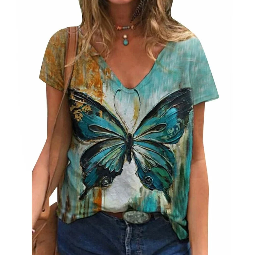 Women Short Sleeve Boho Printing Baggy T-shirt Blouse Summer Casual Loose Top
Women Short Sleeve Boho Printing Baggy T-shirt Blouse Summer Casual Loose Top