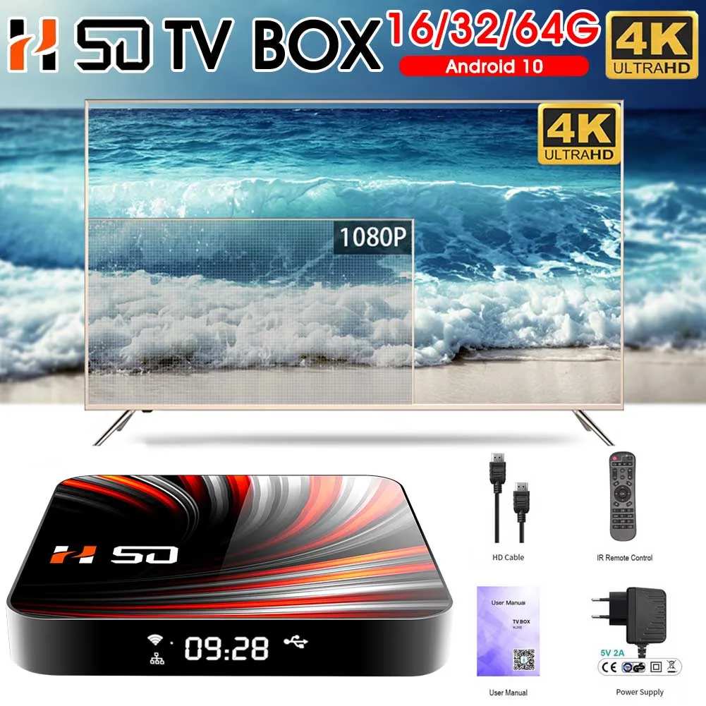 H50 MAX Set Top Box Android10.0 Quad-Core 4K TV Box Support HDMI-compatible, WiFi, with IR Control
H50 MAX Set Top Box Android10.0 Quad-Core 4K TV Box Support HDMI-compatible, WiFi, with IR Control