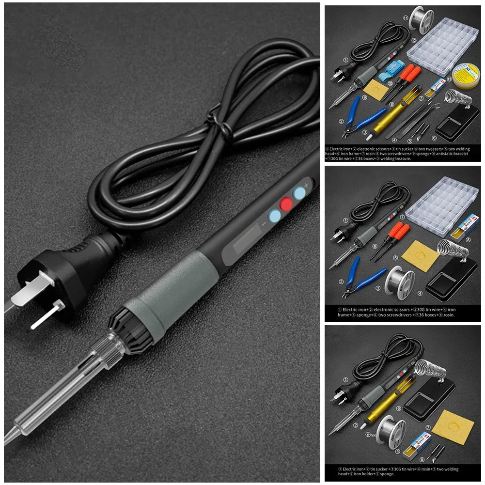 Digital Display Constant Temperature Electric Soldering Iron Kit Internal Heating Electric Soldering Iron Set Welding Repair Too
Digital Display Constant Temperature Electric Soldering Iron Kit Internal Heating Electric Soldering Iron Set Welding Repair Too
