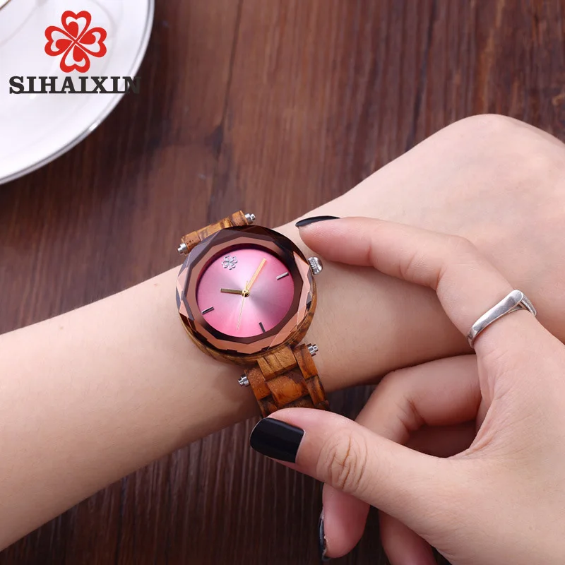 Женские наручные часы Geneva Small Wood модные роскошные кварцевые с геометрическим