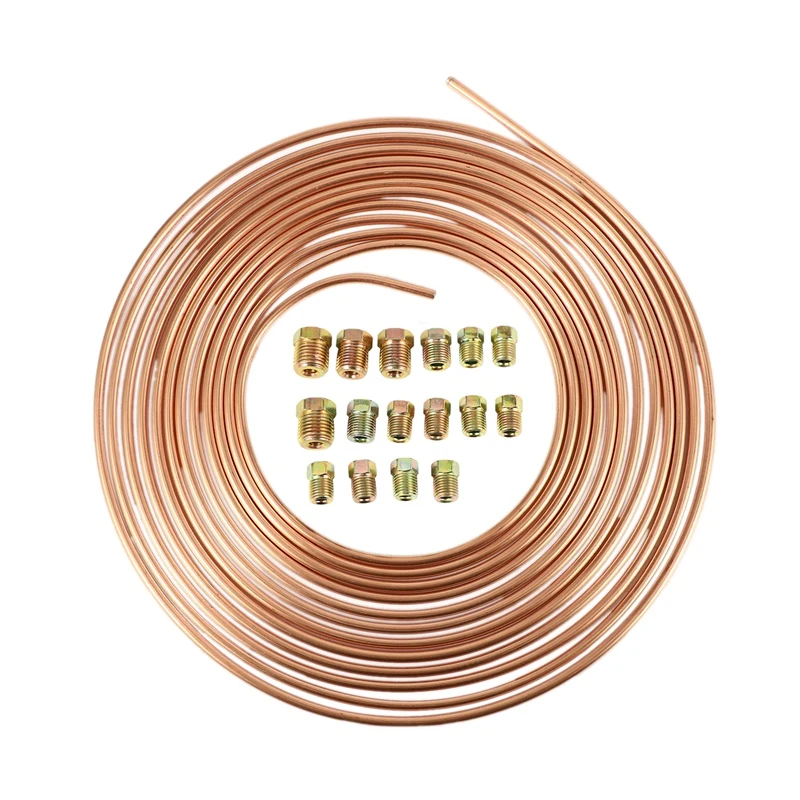 25Ft 7.62M Roll Tube Coil of 3/16 inch OD Copper Nickel Brake Pipe Hose Line Piping Tube Tubing Anti-Rust
25Ft 7.62M Roll Tube Coil of 3/16 inch OD Copper Nickel Brake Pipe Hose Line Piping Tube Tubing Anti-Rust