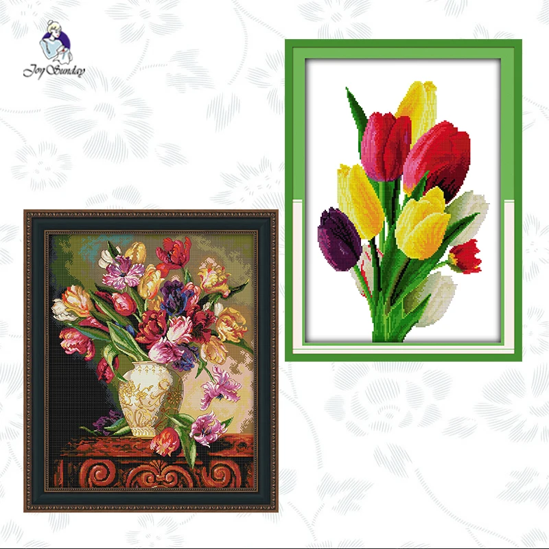 Joy Sunday Tulips Stamped Flowers Cross Stitch Kits11CT Printed Aida Fabric14CT Canvas Embroidery Handmade Needlework Home Decor
Joy Sunday Tulips Stamped Flowers Cross Stitch Kits11CT Printed Aida Fabric14CT Canvas Embroidery Handmade Needlework Home Decor