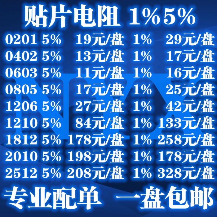 10 шт./лот резистор проволочного чипа 1% 5% 0201 0402 0603 0805 1206 1210 1812 2010 2512 | Электроника