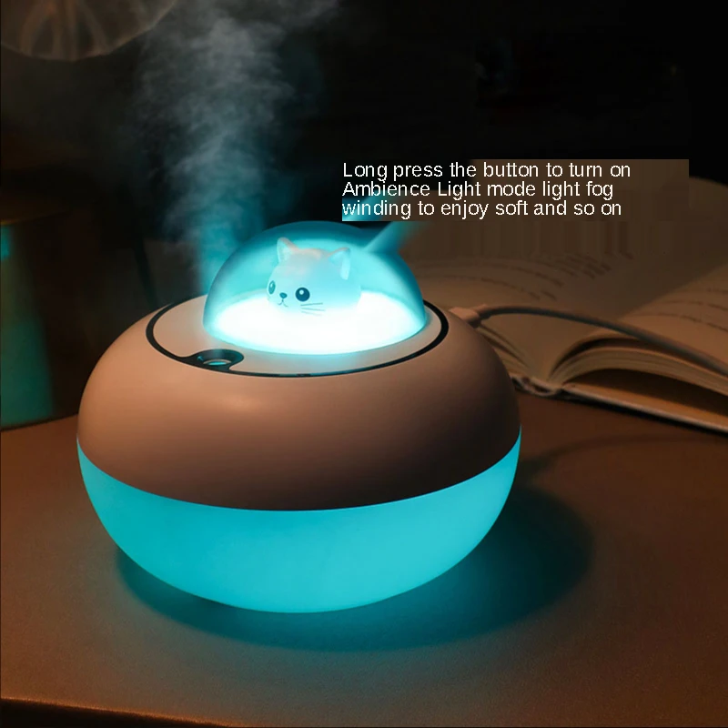 Portable USB Air Humidifier With Colorful Gradient Light Cute Cat Mini Silent Ultrasonic Aroma Essential Diffuser For Home
Portable USB Air Humidifier With Colorful Gradient Light Cute Cat Mini Silent Ultrasonic Aroma Essential Diffuser For Home