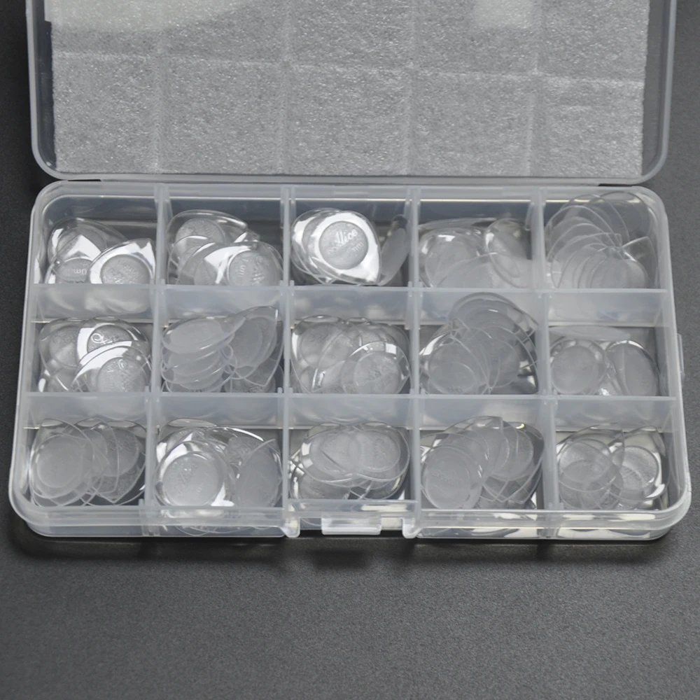 100pcs Alice Heavy 1mm Teardrop Waterdrop Clear Jazz Guitar Picks Plectrums With Box 
100pcs Alice Heavy 1mm Teardrop Waterdrop Clear Jazz Guitar Picks Plectrums With Box