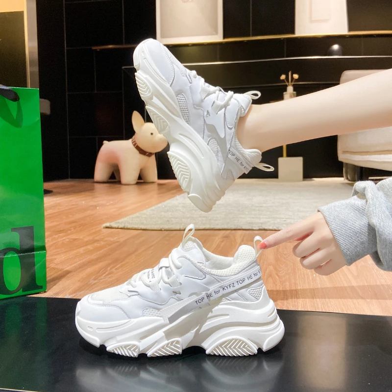 2021 new fashion spring and autumn women's thick-soled sneakers breathable women's shoes solid color flat-bottom cross laces
2021 new fashion spring and autumn women's thick-soled sneakers breathable women's shoes solid color flat-bottom cross laces