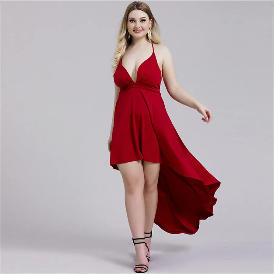 Women Sexy Party Dresses Backless Spaghetti Straps Clubwear Mini Dress Low Neck Red Black Color Evening Dress Drop Shipping
Women Sexy Party Dresses Backless Spaghetti Straps Clubwear Mini Dress Low Neck Red Black Color Evening Dress Drop Shipping