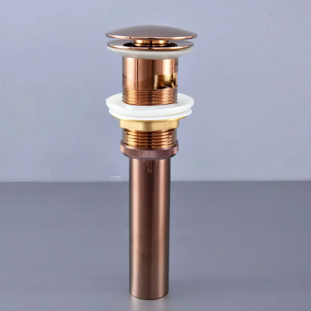 Rose Gold Color Brass Bathroom Large Round Cap Vessel Pop UP Sink Drain With Overflow Dsd075
Rose Gold Color Brass Bathroom Large Round Cap Vessel Pop UP Sink Drain With Overflow Dsd075