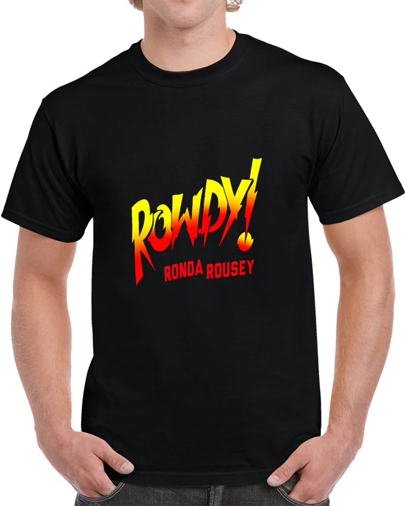 Мужская футболка Ronda Rousey Rowdy черная женская футболка|Мужские футболки| |