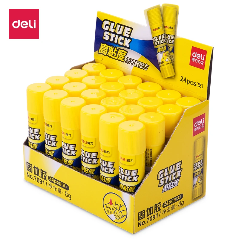 Deli 8g High Viscosity PVP Solid Glue Formaldehyde Free Quick Drying Durable Glue Stick 24pcs/box Office Supplies 7091
Deli 8g High Viscosity PVP Solid Glue Formaldehyde Free Quick Drying Durable Glue Stick 24pcs/box Office Supplies 7091