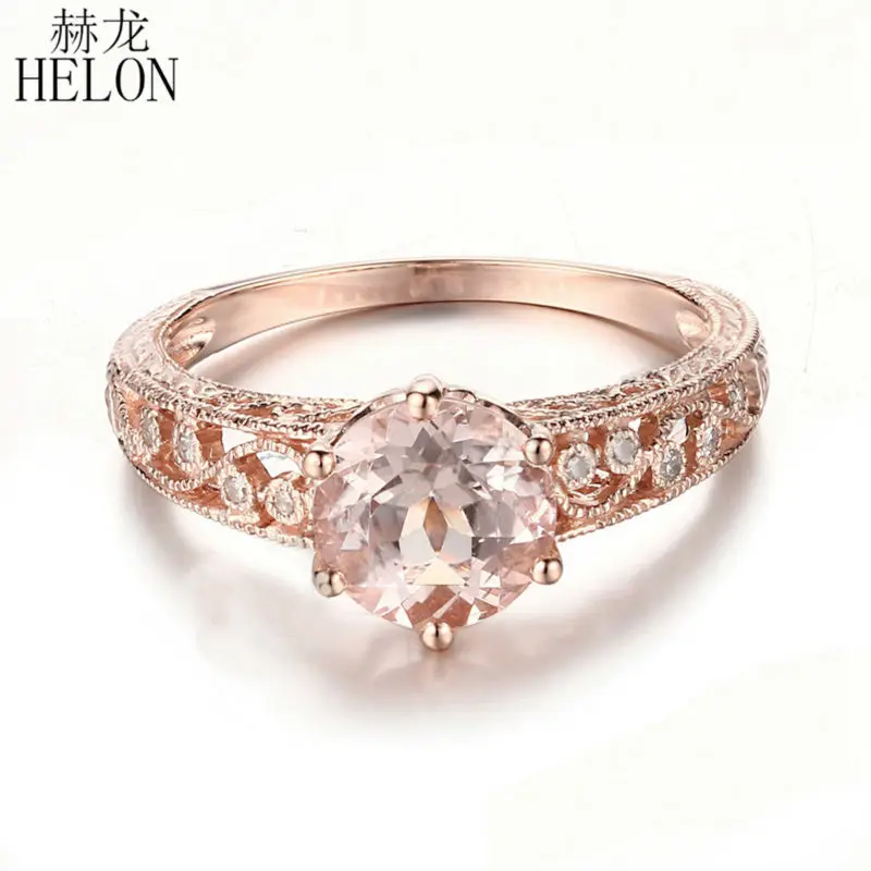 HELON однотонные 10K розовое золото безупречные круглые 7,5 мм подлинный морганит и бриллианты обручальное кольцо для женщин винтажные изящные ...
HELON однотонные 10K розовое золото безупречные круглые 7,5 мм подлинный морганит и бриллианты обручальное кольцо для женщин винтажные изящные ...