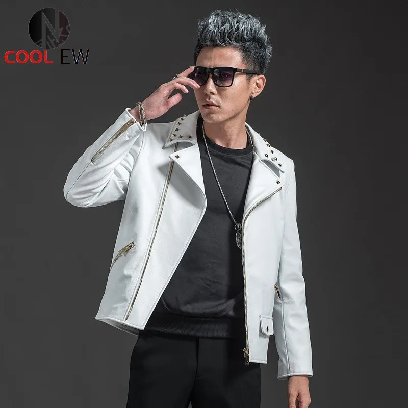 Luxury Goat Skin Mens Genuine Leather Short Jackets Fashion Motorcycle Rivet Long Sleeve Zipper Male Outerwear Coats Plus Size
Luxury Goat Skin Mens Genuine Leather Short Jackets Fashion Motorcycle Rivet Long Sleeve Zipper Male Outerwear Coats Plus Size