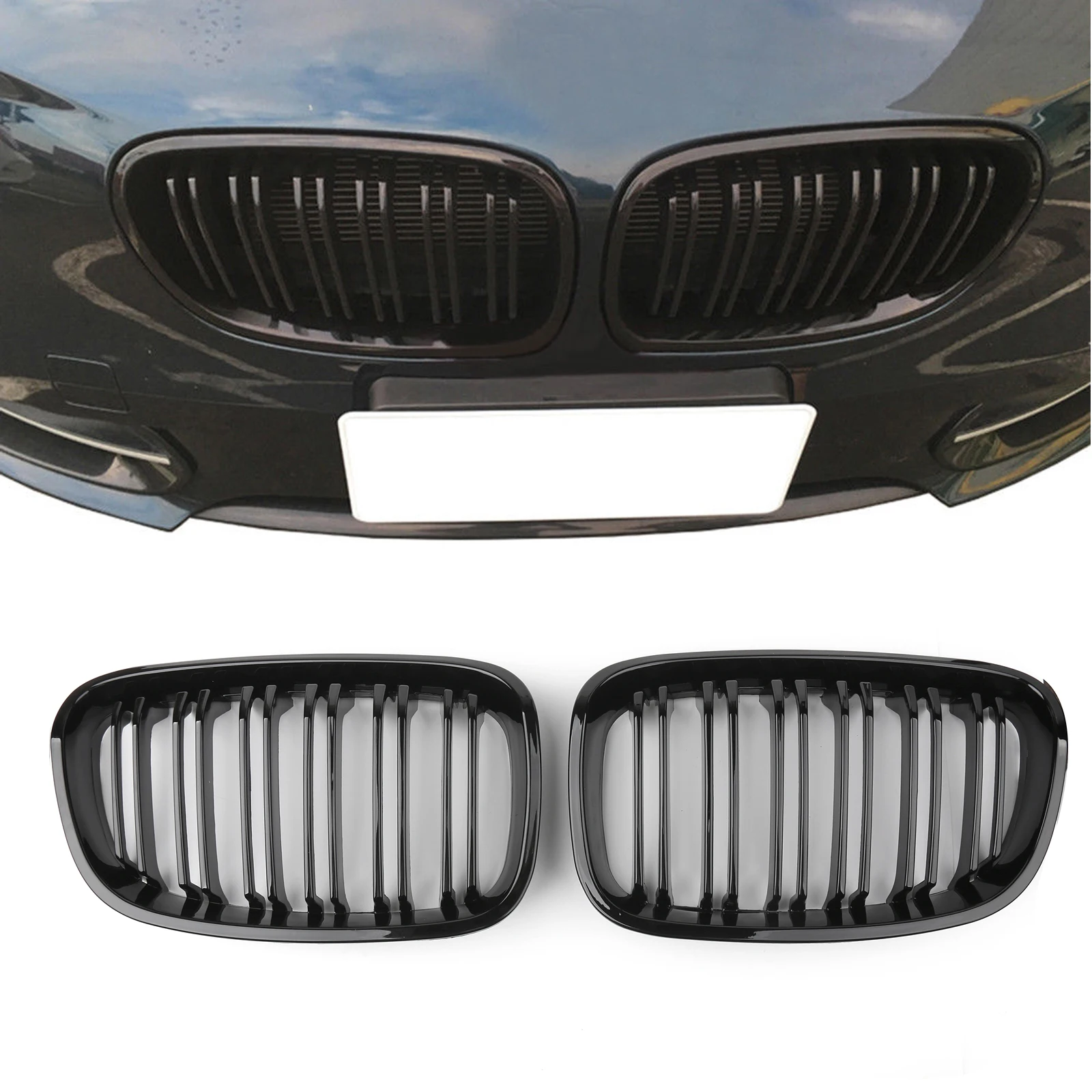 Areyourshop 1 Pair Black Car Front Bumper Grill Grille Kidney For BMW 1Series F20 2012 2013 2014 GB Car Accessories Parts
Areyourshop 1 Pair Black Car Front Bumper Grill Grille Kidney For BMW 1Series F20 2012 2013 2014 GB Car Accessories Parts