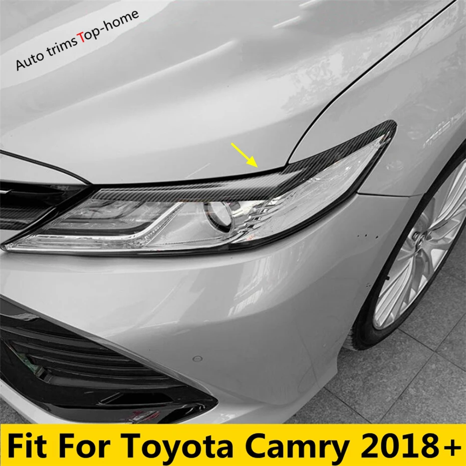 Car Headlight Head Light Lamp Eyebrow Eyelid Decorative Cover Trim Black Carbon Fiber Accessories For Toyota Camry 2018 - 2022
Car Headlight Head Light Lamp Eyebrow Eyelid Decorative Cover Trim Black Carbon Fiber Accessories For Toyota Camry 2018 - 2022