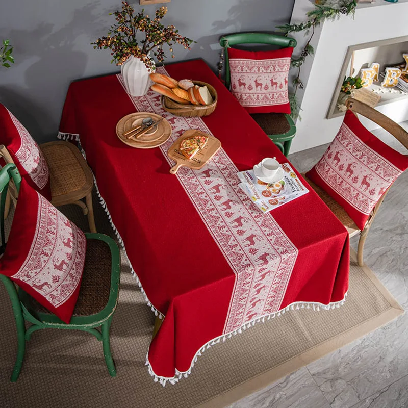 Rectangular Christmas Tablecloth Elegant Embroidered 2022 New Year's Party Decoration Home Square Dining Table Cloth Set Cover
Rectangular Christmas Tablecloth Elegant Embroidered 2022 New Year's Party Decoration Home Square Dining Table Cloth Set Cover