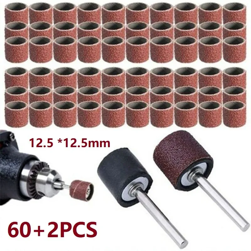 60PC Sanding Band With 2pcs 1/2\" Rubber Mandrel Sanding Drum Kit Rotary Accessories Abrasive Tool 60- 600grit
60PC Sanding Band With 2pcs 1/2\" Rubber Mandrel Sanding Drum Kit Rotary Accessories Abrasive Tool 60- 600grit