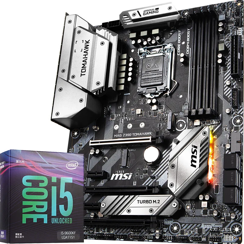 MSI MAG Z390 TOMAHAWK INTEL1151 ATX Motherboard + Intel Core I5 9600KF Motherboard Cpu Combo
MSI MAG Z390 TOMAHAWK INTEL1151 ATX Motherboard + Intel Core I5 9600KF Motherboard Cpu Combo