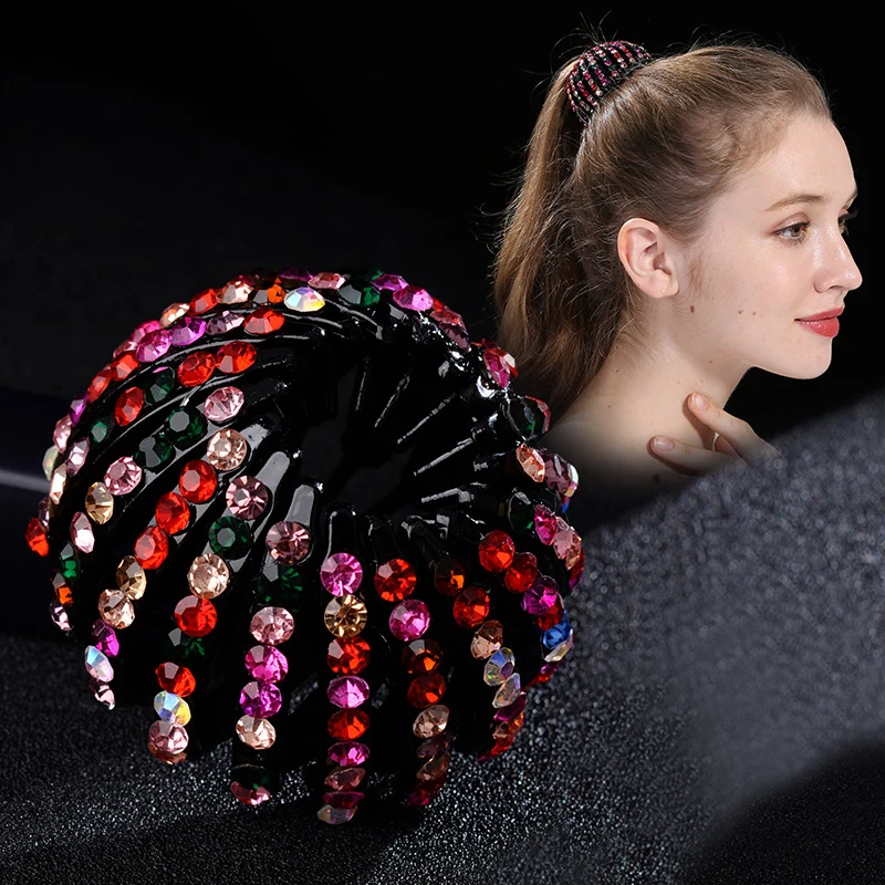 Fashion Women Bun Crystal Hair Claw Horsetail Buckle Hair Clip Bird Nest Expanding Hair Accessories Female Ponytail Headwear
Fashion Women Bun Crystal Hair Claw Horsetail Buckle Hair Clip Bird Nest Expanding Hair Accessories Female Ponytail Headwear
