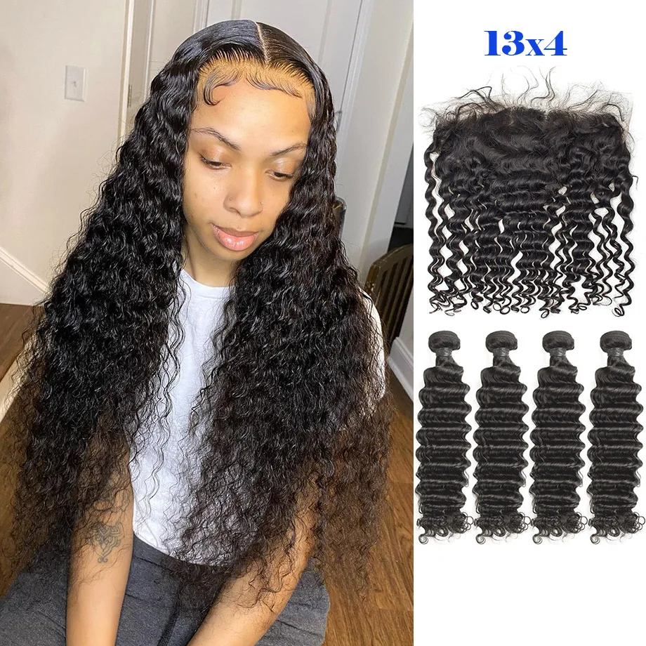 Deep Wave 28 Inch Bundles With Transparent Lace Closure Curly Human Hair Water Wave 3 Bundles Weave And Frontal Extensions Remy
Deep Wave 28 Inch Bundles With Transparent Lace Closure Curly Human Hair Water Wave 3 Bundles Weave And Frontal Extensions Remy
