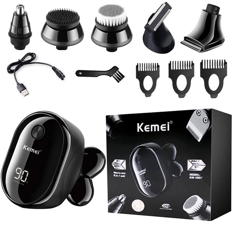 Original Washable 6in1 Rechargeable Electric Shaver Hair Trimmer Beard Face Body Electric Razor Balds Shaving Machine Wet Dry
Original Washable 6in1 Rechargeable Electric Shaver Hair Trimmer Beard Face Body Electric Razor Balds Shaving Machine Wet Dry