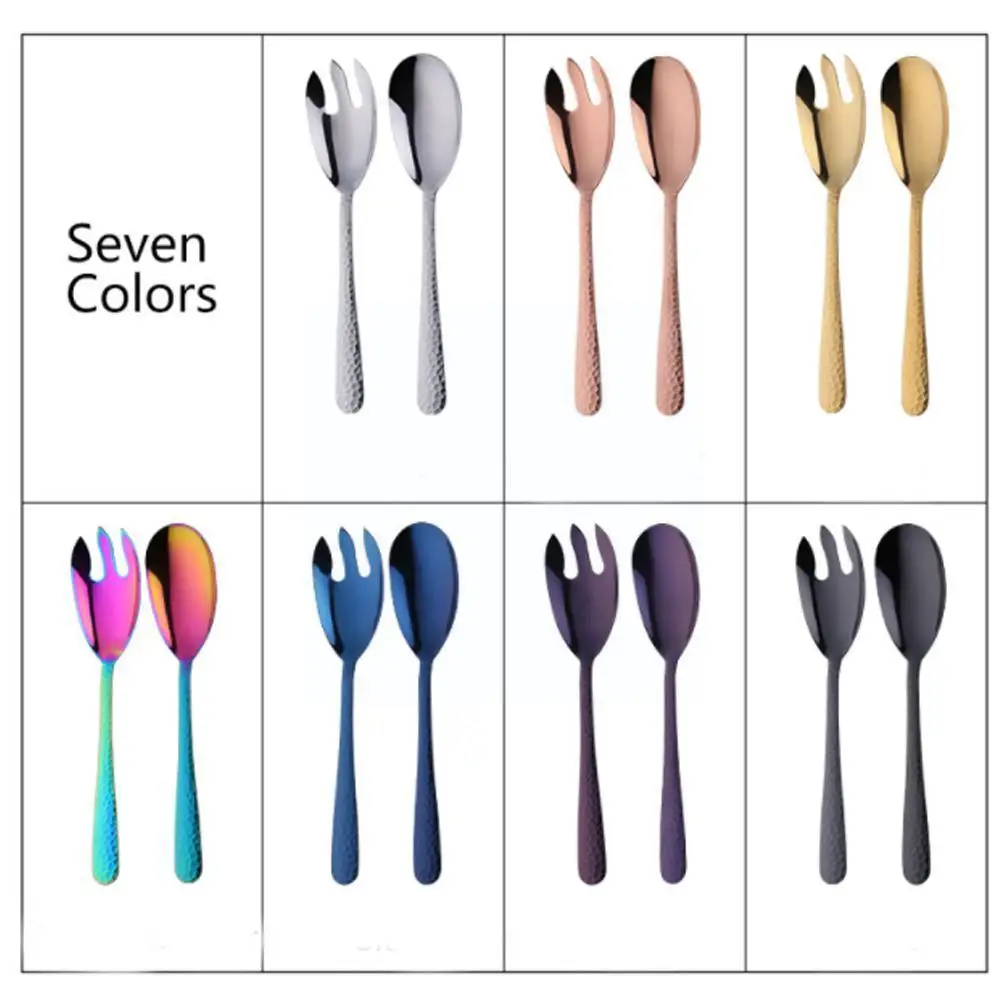 Creative Two-piece Steel Fork And Spoon Long Handle Fork Tool SpoonSalad Spoon Two-piece Soup Set Restaurant Tableware T6J0
Creative Two-piece Steel Fork And Spoon Long Handle Fork Tool SpoonSalad Spoon Two-piece Soup Set Restaurant Tableware T6J0