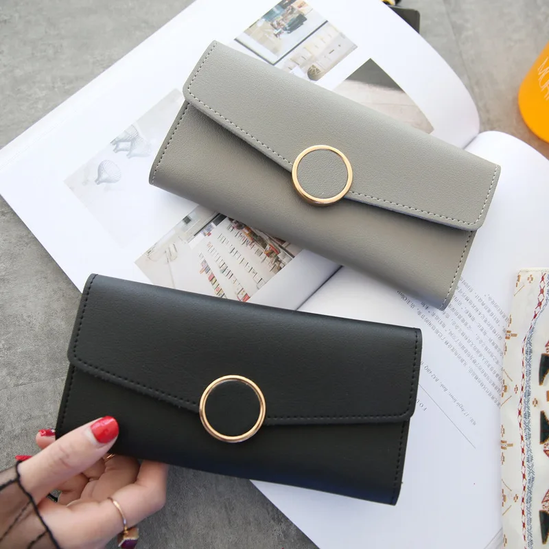 New Fashion Wallet Leather Women Wallet Long Pu Leather Purse Zipper Metal Circle Decor Wallets Female Hasp Coin Purse Clutch
New Fashion Wallet Leather Women Wallet Long Pu Leather Purse Zipper Metal Circle Decor Wallets Female Hasp Coin Purse Clutch