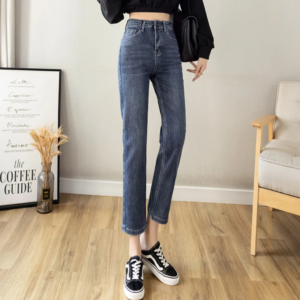 Spring And Autumn New Classic Stretch Straight Jeans Simple Fashion All-match Women's Cropped Pants
Spring And Autumn New Classic Stretch Straight Jeans Simple Fashion All-match Women's Cropped Pants