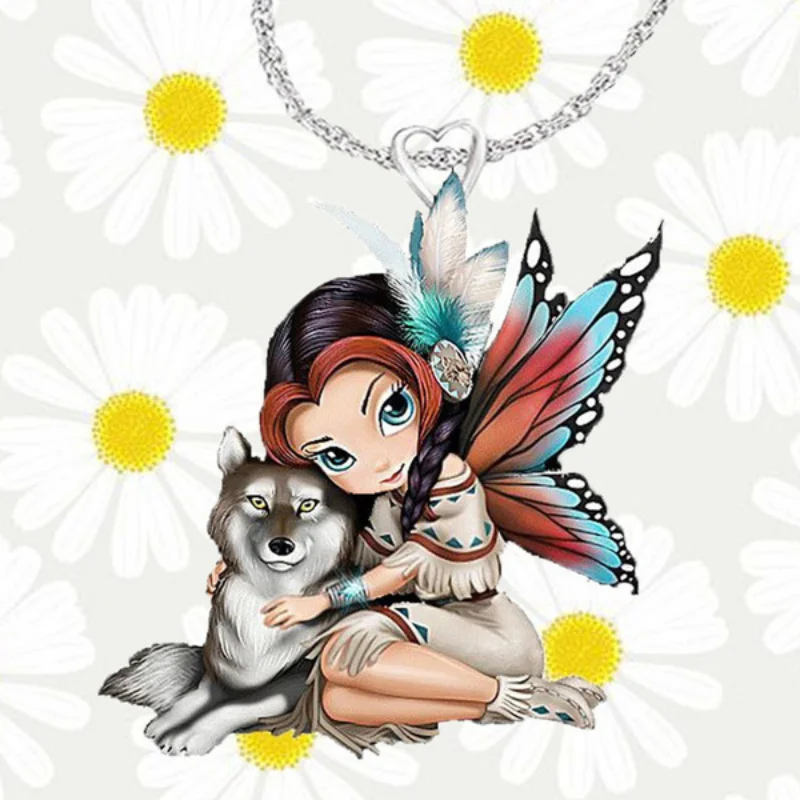 60pcs/ lote VOVT Brand Fashionable lovely purple angel princess dog pendant with colorful necklace jewelry Wholesale lots 
60pcs/ lote VOVT Brand Fashionable lovely purple angel princess dog pendant with colorful necklace jewelry Wholesale lots