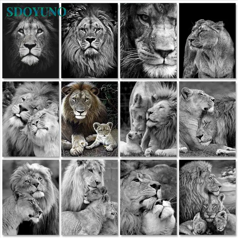 SDOYUNO Oil Paint By Numbers Kits Painting By Numbers On Canvas Frameless 60x75cm Lions Draw Painting DIY Animals Home Decor
SDOYUNO Oil Paint By Numbers Kits Painting By Numbers On Canvas Frameless 60x75cm Lions Draw Painting DIY Animals Home Decor