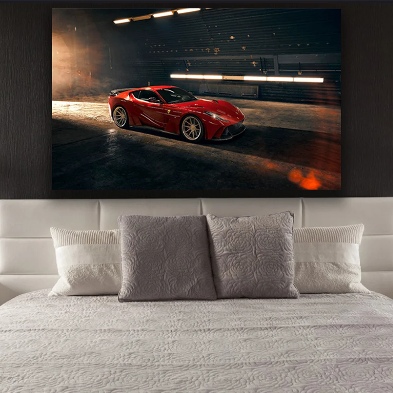 Modern DIY painting wall artwork modular canvas red supercar Ferrari 812 poster picture modern home decoration bedside backgroun
Modern DIY painting wall artwork modular canvas red supercar Ferrari 812 poster picture modern home decoration bedside backgroun