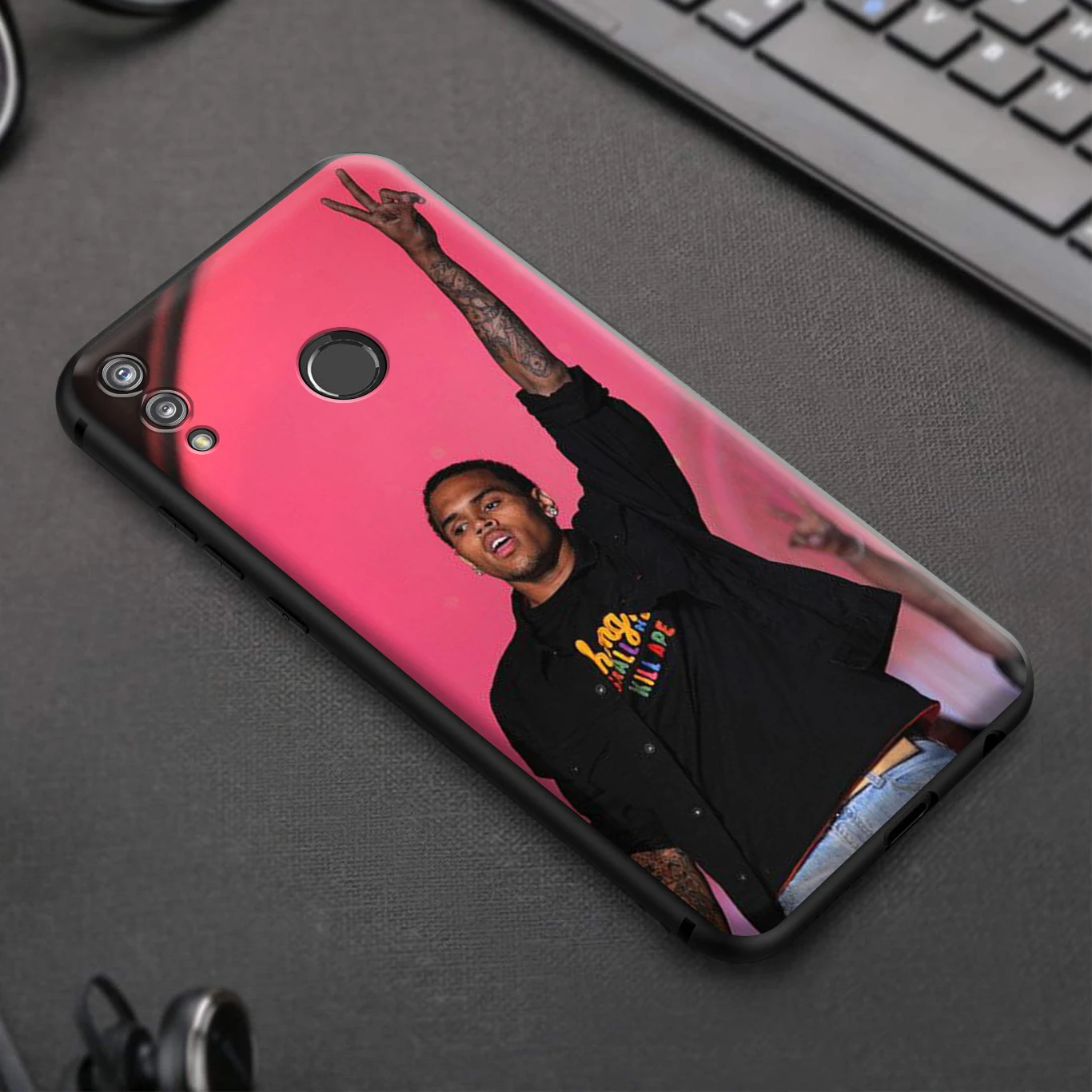 Силиконовый чехол Chris Brown для Huawei Honor V30 30 8 8A 8X 8C 9 9X 10 Note View 20 20S Pro Lite | Мобильные