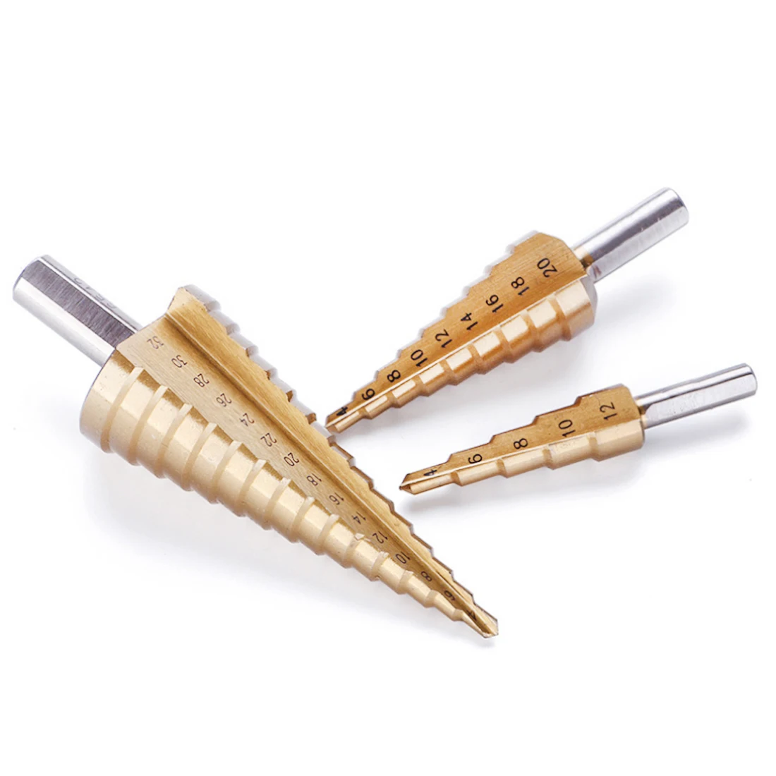 Drill Bit 4-12/20/32mm Step Drill Bit Set Titanium Wood Metal Hole Cutter with Center Punch Metric Flute Pagoda Core Drill 3PCS
Drill Bit 4-12/20/32mm Step Drill Bit Set Titanium Wood Metal Hole Cutter with Center Punch Metric Flute Pagoda Core Drill 3PCS