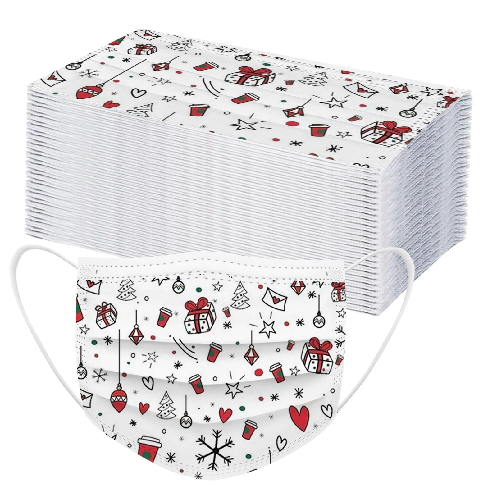 10/20/100pc Adult's Christmas Mask Disposable Face Mask 3ply Ear Loop Mascarillas Desechables Nios Mascarilla Navidad
10/20/100pc Adult's Christmas Mask Disposable Face Mask 3ply Ear Loop Mascarillas Desechables Nios Mascarilla Navidad