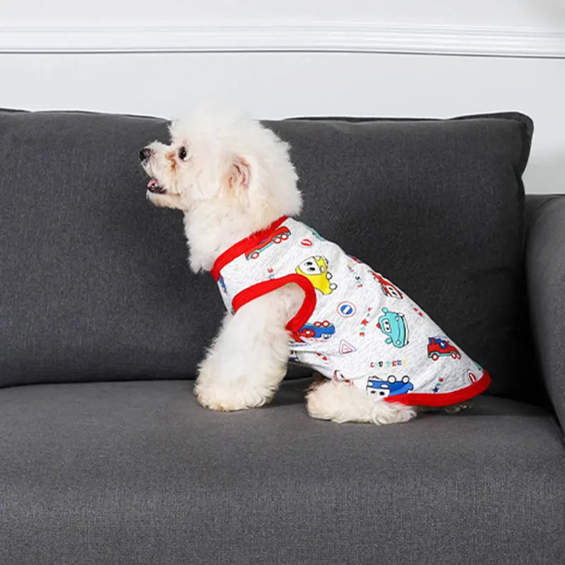 Cartoon Print Dog Shirt Summer Pet Vest Sleeveless Soft Cotton Cat T-shirt Dog Clothes Durable Puppy Clothing Pet Product New
Cartoon Print Dog Shirt Summer Pet Vest Sleeveless Soft Cotton Cat T-shirt Dog Clothes Durable Puppy Clothing Pet Product New