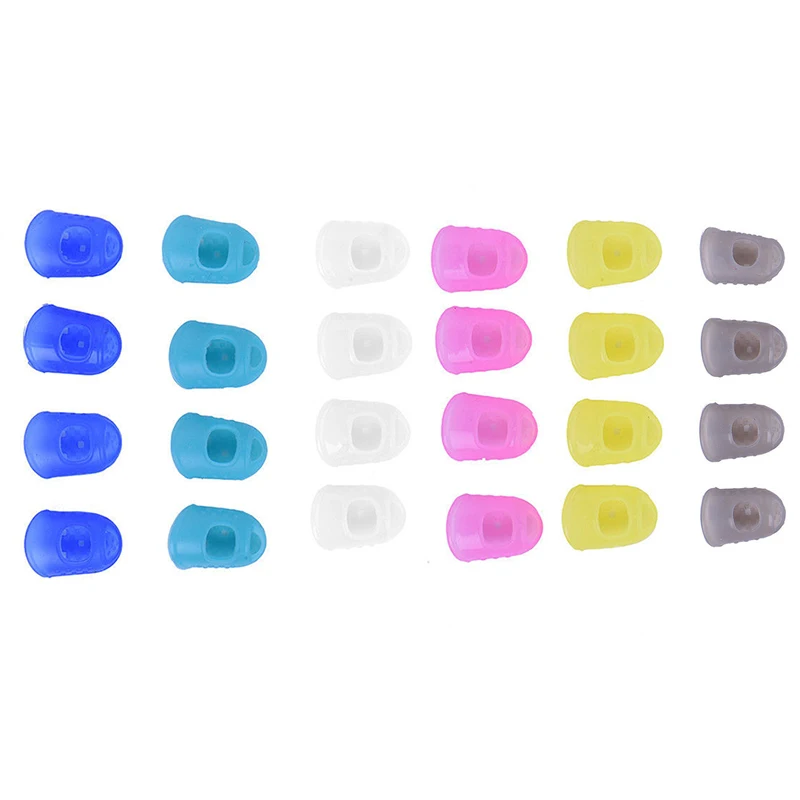 12pcs Set Silicone Rubber Guitar Fingerstall 3 Sizes Guitar Fingertip Finger Guards Sewing Work Protect Fingers
12pcs Set Silicone Rubber Guitar Fingerstall 3 Sizes Guitar Fingertip Finger Guards Sewing Work Protect Fingers