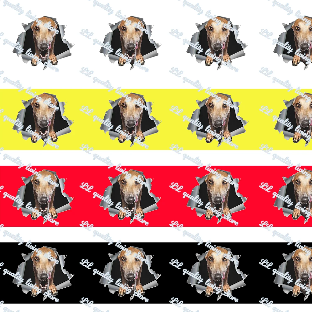 Cartoon Greyhound/Dog Printed Grosgrain&Satin Fashion Ribbon Handmade Crafts Woven Brand Labels Gift Packaging 50 Yards
Cartoon Greyhound/Dog Printed Grosgrain&Satin Fashion Ribbon Handmade Crafts Woven Brand Labels Gift Packaging 50 Yards