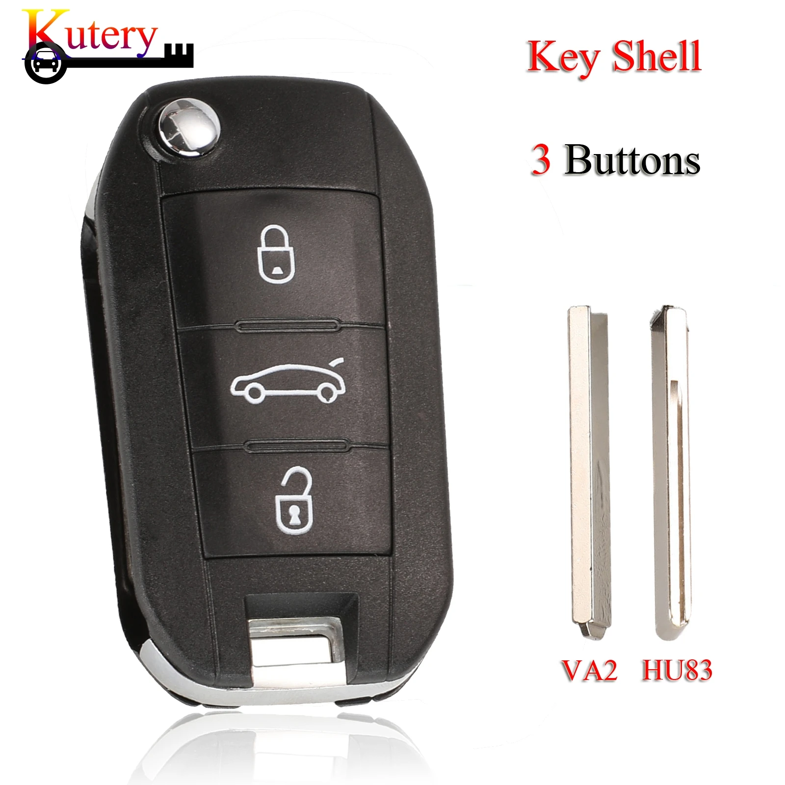 Kutery Folding Car Key Shell For Peugeot For Citroen 3 Buttons With HU83/VA2 Blade Blank Remote Key Case Fob Cover Replacement
Kutery Folding Car Key Shell For Peugeot For Citroen 3 Buttons With HU83/VA2 Blade Blank Remote Key Case Fob Cover Replacement