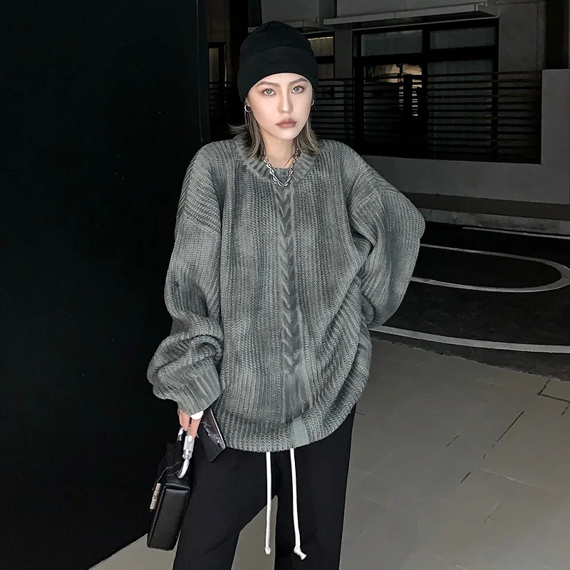 Collar Long Sleeve Pullover Personality Loose Knitting Top Casual Sweater Women Winter Fashion New Style O Neck
Collar Long Sleeve Pullover Personality Loose Knitting Top Casual Sweater Women Winter Fashion New Style O Neck