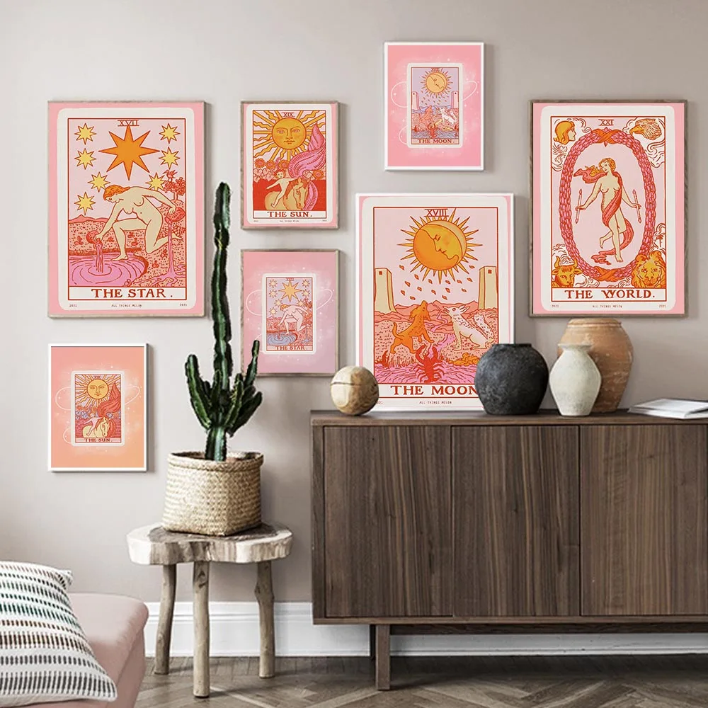 Star Tarot Moon Sun Nude Girl Vintage Nordic Posters And Prints Retro Wall Art Canvas Painting Wall Pictures For Bedroom Decor
Star Tarot Moon Sun Nude Girl Vintage Nordic Posters And Prints Retro Wall Art Canvas Painting Wall Pictures For Bedroom Decor