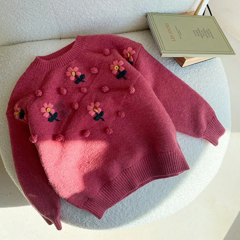 New Children Princess Sweater Winter Baby Girls Knitted Sweaters Embroidery Floral Korean Style Toddlers Kids Pullovers Tops
New Children Princess Sweater Winter Baby Girls Knitted Sweaters Embroidery Floral Korean Style Toddlers Kids Pullovers Tops
