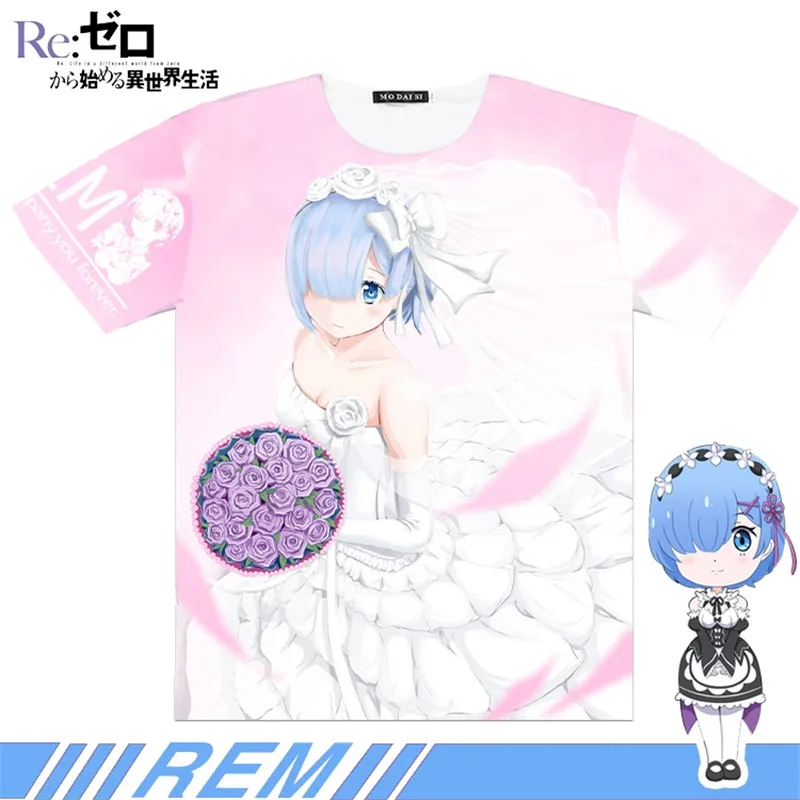 Cool Re:Zero kara Hajimeru Isekai Seikatsu Full Graphic T-shirt Anime Cosplay Rem Ram 3D Print Men T shirt Tee Top Short Sleeve
Cool Re:Zero kara Hajimeru Isekai Seikatsu Full Graphic T-shirt Anime Cosplay Rem Ram 3D Print Men T shirt Tee Top Short Sleeve