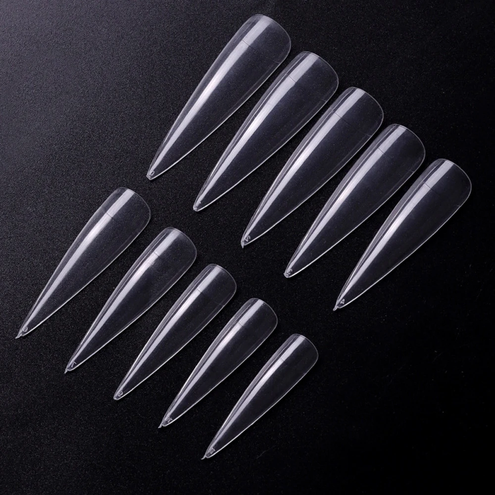 500Pcs/bag False Nails Stiletto Claw Tips Full Cover Sharp Nails Manicure Acrylic UV Gel Natural Clear Long Salon Fake Nails
500Pcs/bag False Nails Stiletto Claw Tips Full Cover Sharp Nails Manicure Acrylic UV Gel Natural Clear Long Salon Fake Nails