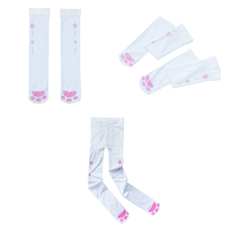 Japanese Anime Kawaii Tights Pantyhose Women Cat Paw Claw Pattern Over Knee Thigh High Stockings Cosplay Long Socks
Japanese Anime Kawaii Tights Pantyhose Women Cat Paw Claw Pattern Over Knee Thigh High Stockings Cosplay Long Socks