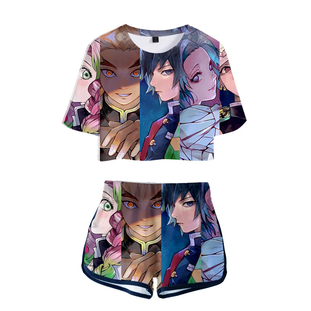 Luxury Demon Slayer 3D Print T-shirts shorts Pants Dew navel Sport Girl Short Sleeve Suits Beautiful Girls Sexy Two Pieces sets
Luxury Demon Slayer 3D Print T-shirts shorts Pants Dew navel Sport Girl Short Sleeve Suits Beautiful Girls Sexy Two Pieces sets