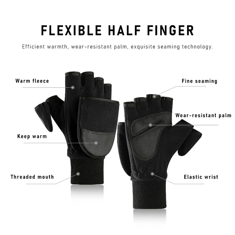Balight Man Bicycle Gloves Half Finger Non-slip Warm Gloves Touch-screen Polar Fleece Warm Mouthless Clamshell Gloves
Balight Man Bicycle Gloves Half Finger Non-slip Warm Gloves Touch-screen Polar Fleece Warm Mouthless Clamshell Gloves