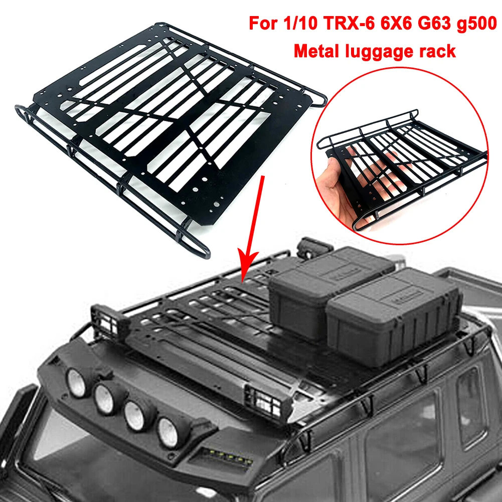 For Rc Car 1/10 TRAXXAS Car TRX 4 TRX6 6X6 G63 G500 Upgrade Metal Steel Roof Rack Luggage Carrier RC Car Replacement Accessories
For Rc Car 1/10 TRAXXAS Car TRX 4 TRX6 6X6 G63 G500 Upgrade Metal Steel Roof Rack Luggage Carrier RC Car Replacement Accessories