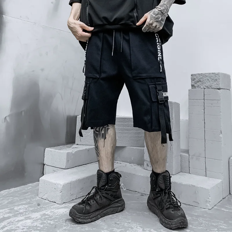 High Street Shorts Male Summer Streetwear Pants Loose Fashion Hip Hop Style Cargo Pants Black Wind Ribbon Popular Pocket Shorts
High Street Shorts Male Summer Streetwear Pants Loose Fashion Hip Hop Style Cargo Pants Black Wind Ribbon Popular Pocket Shorts
