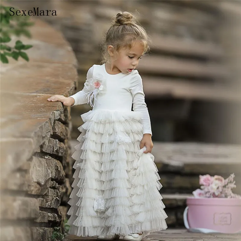 2021 New Long Sleeve Flower Girl Dress For Wedding Party Ruffles Children Princess Dress Kids Clothes
2021 New Long Sleeve Flower Girl Dress For Wedding Party Ruffles Children Princess Dress Kids Clothes
