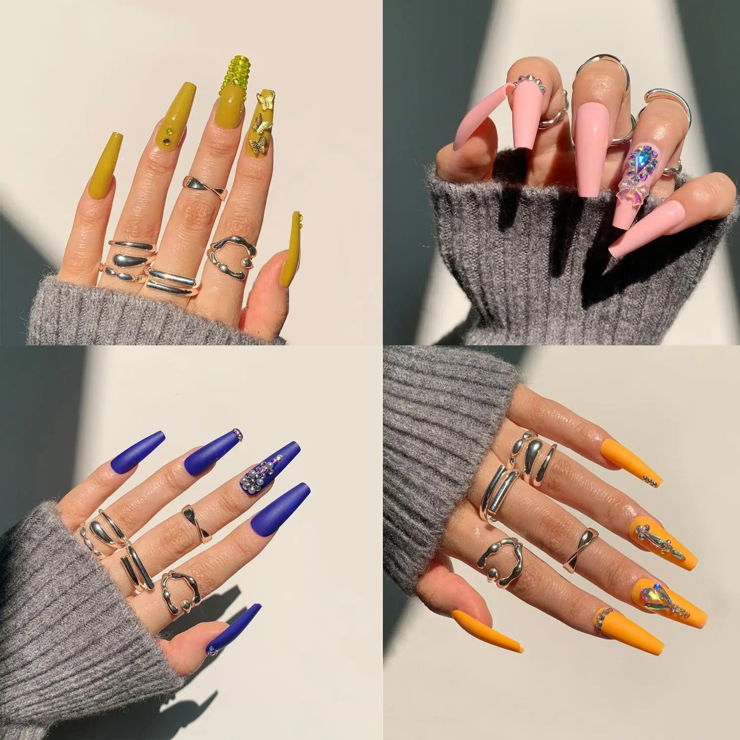 24pcs/Box Press On Nails Full Cover Manicure Tool Detachable Wearable Coffin False Nails Nail Tips Fake Nails
24pcs/Box Press On Nails Full Cover Manicure Tool Detachable Wearable Coffin False Nails Nail Tips Fake Nails
